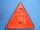 fényvisszaverő prizma, háromszög, piros, E-jeles